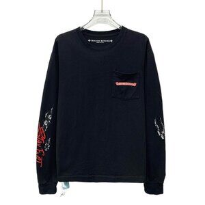 Chrome Hearts Black Graphic Cotton Long-Sleeve Sweatshirt With Pocket M